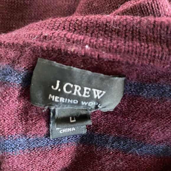 J. Crew Men’s Merino Wool striped sweater slim fit - Picture 2 of 3